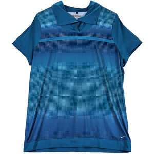 Nike Golf Tour Performance Dri-Fit Men's Polo Lightweight Stretch Blue Teal XL